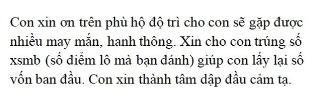 Bài khấn giải vận xui khi chơi xổ số Bài khấn giải vận xui khi chơi xổ số